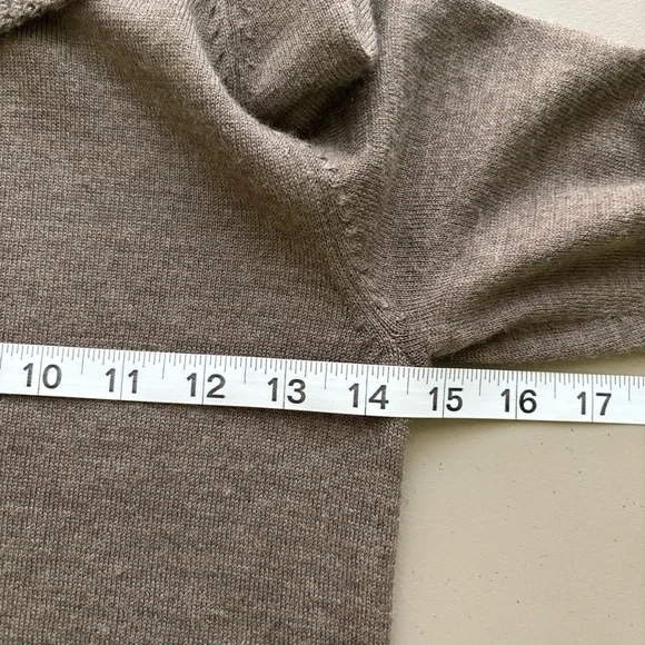 Smartwool Taupe brown Cowl Neck wool Sweater tunic pullover cozy warm - Picture 9 of 10